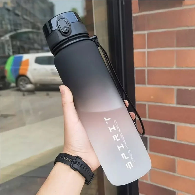 500ML/650ML/1000ML Large Capacity Sports Bottle Motivational Leak Proof Portable Reusable Plastic Cups Outdoor Travel Gym Jugs